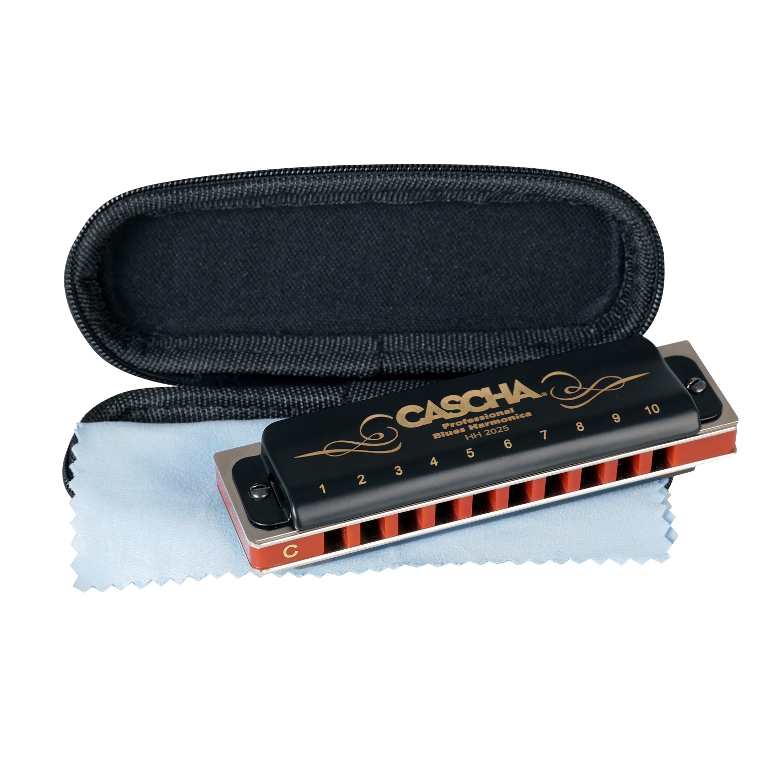 Cascha HH 2025 Professional Blues Harmonica Do Maj r
