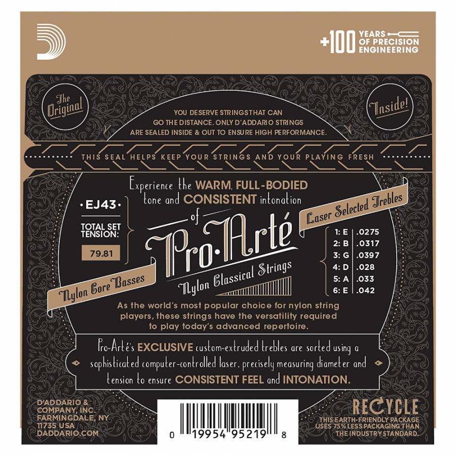 D'Addario EJ43 Pro-Arte Light Tension Klasik Gitar Teli | doremusic
