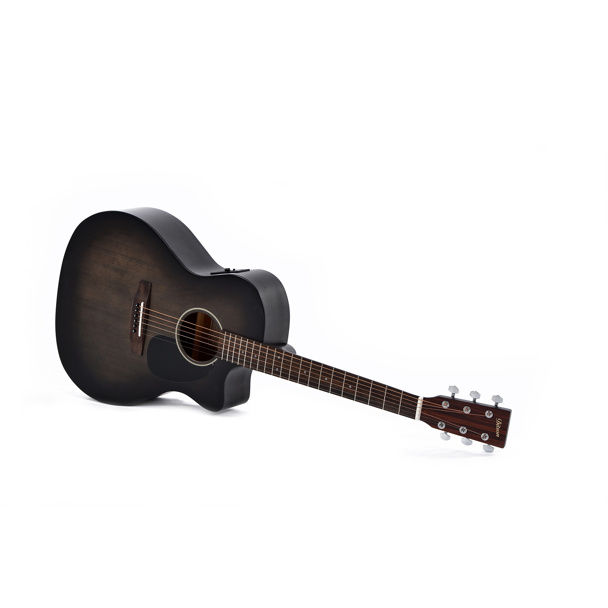 Ditson GC-10E-TBK Elektro Akustik Gitar (Tranclucent Black Satin)