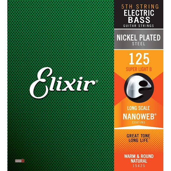 Elixir 15425 Nanoweb Super Light Tek Bas Gitar Teli 125