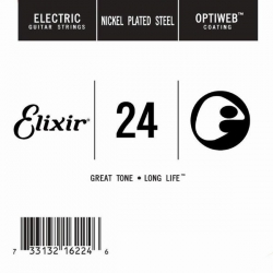 Elixir Optiweb SGL Tek Elektro Gitar Teli (24)