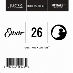 Elixir Optiweb SGL Tek Elektro Gitar Teli (26)