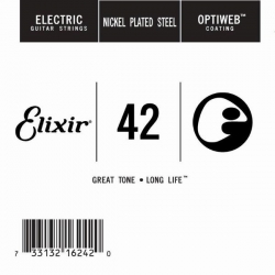 Elixir Optiweb SGL Tek Elektro Gitar Teli (42)