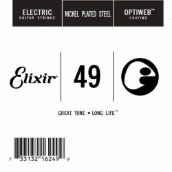 Elixir Optiweb SGL Tek Elektro Gitar Teli (49)