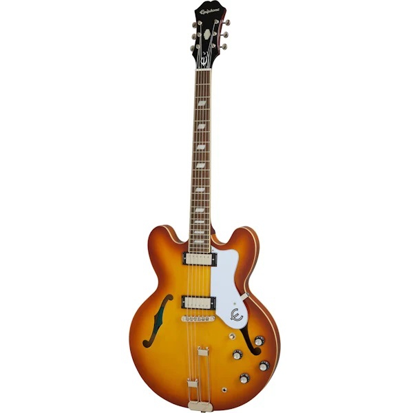 Epiphone Riviera Frequensator Tailpiece Elektro Gitar Royal Tan