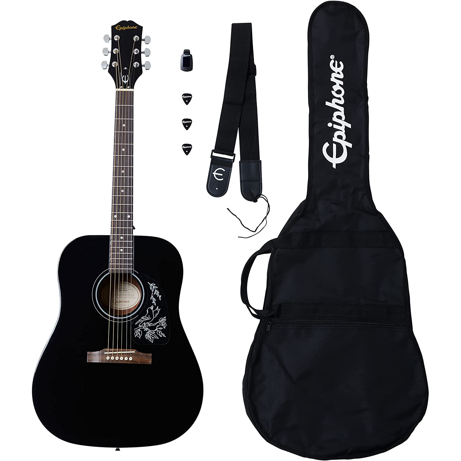 Epiphone Starling Akustik Gitar Başlangıç Paketi (Siyah)