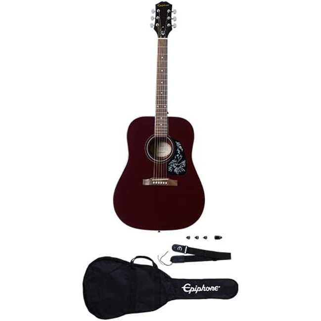 Epiphone Starling Akustik Gitar Başlangıç Paketi (Wine Red)