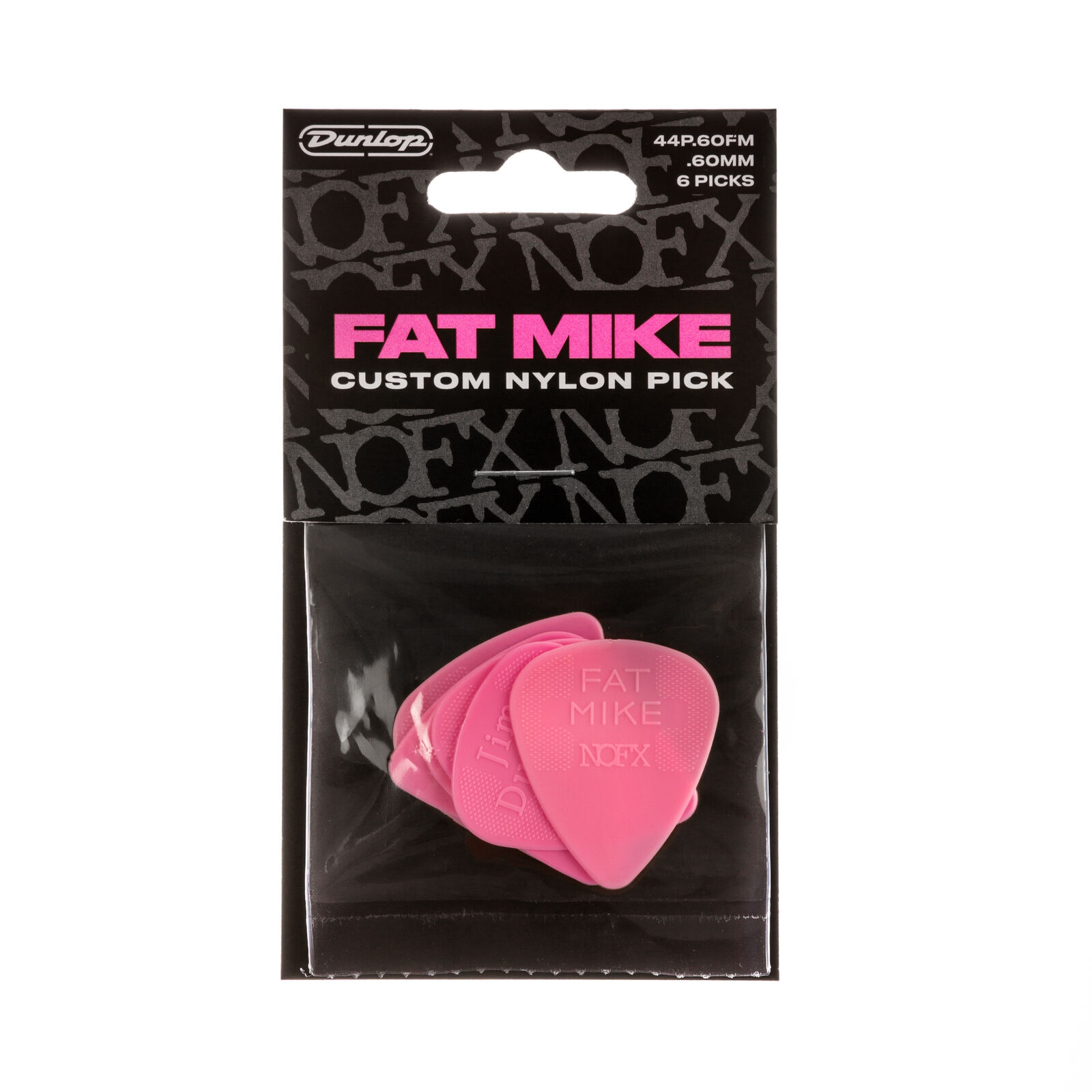 Jim Dunlop 44P.60FM Fat Mike Custom Nylon 6lı Paket Pena (0..60 mm)