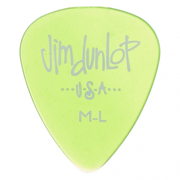 Dunlop 486PML Gels Plettri Per Chitarra - 12 Pezzi Medio/Leggeri Verdi