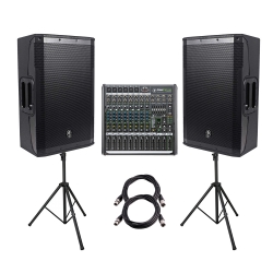 Mackie SRM550 & ProFX12 Kafe Restoran Bar Seslendirme Paketi (Küçük İşletmeler)