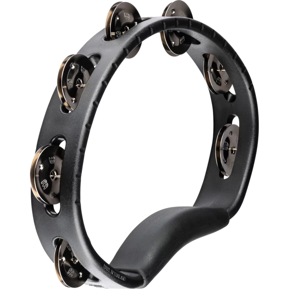 Meinl HTBK Stainless Steel Jingles 1 Row Hand Tamburin (Siyah)
