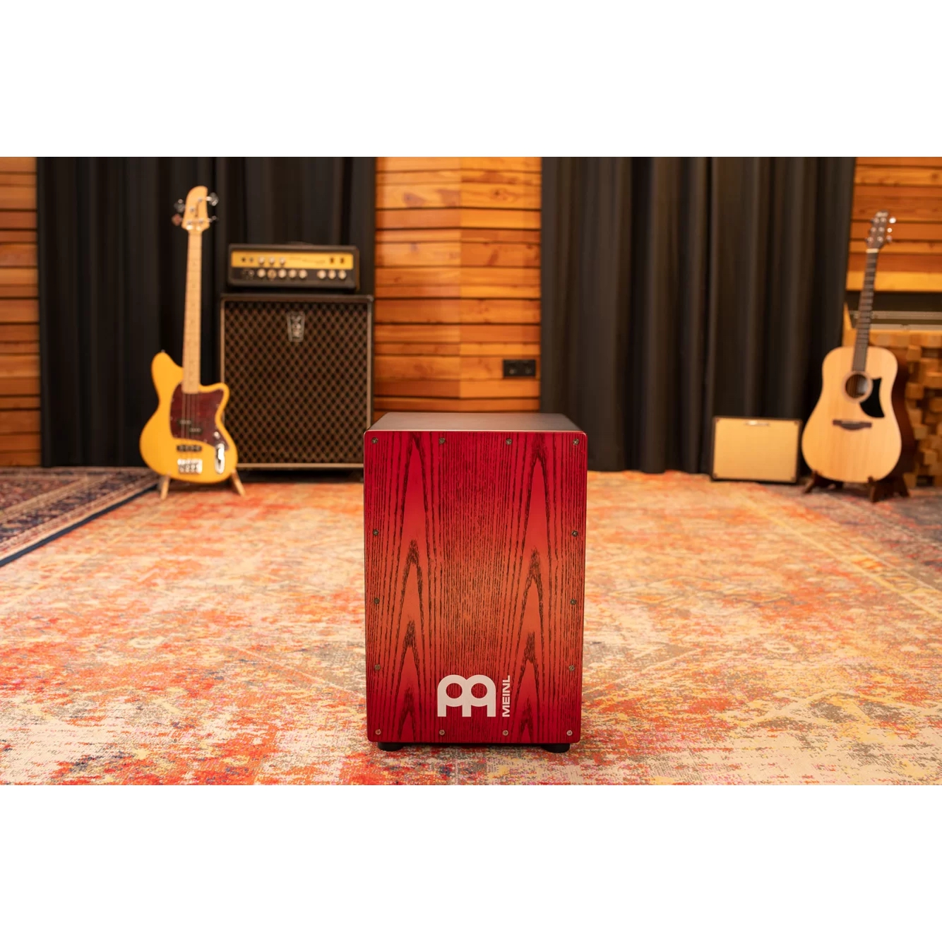 Meinl MCAJ100BK TRF Frontplate Cajon Tango Red Fade doremusic