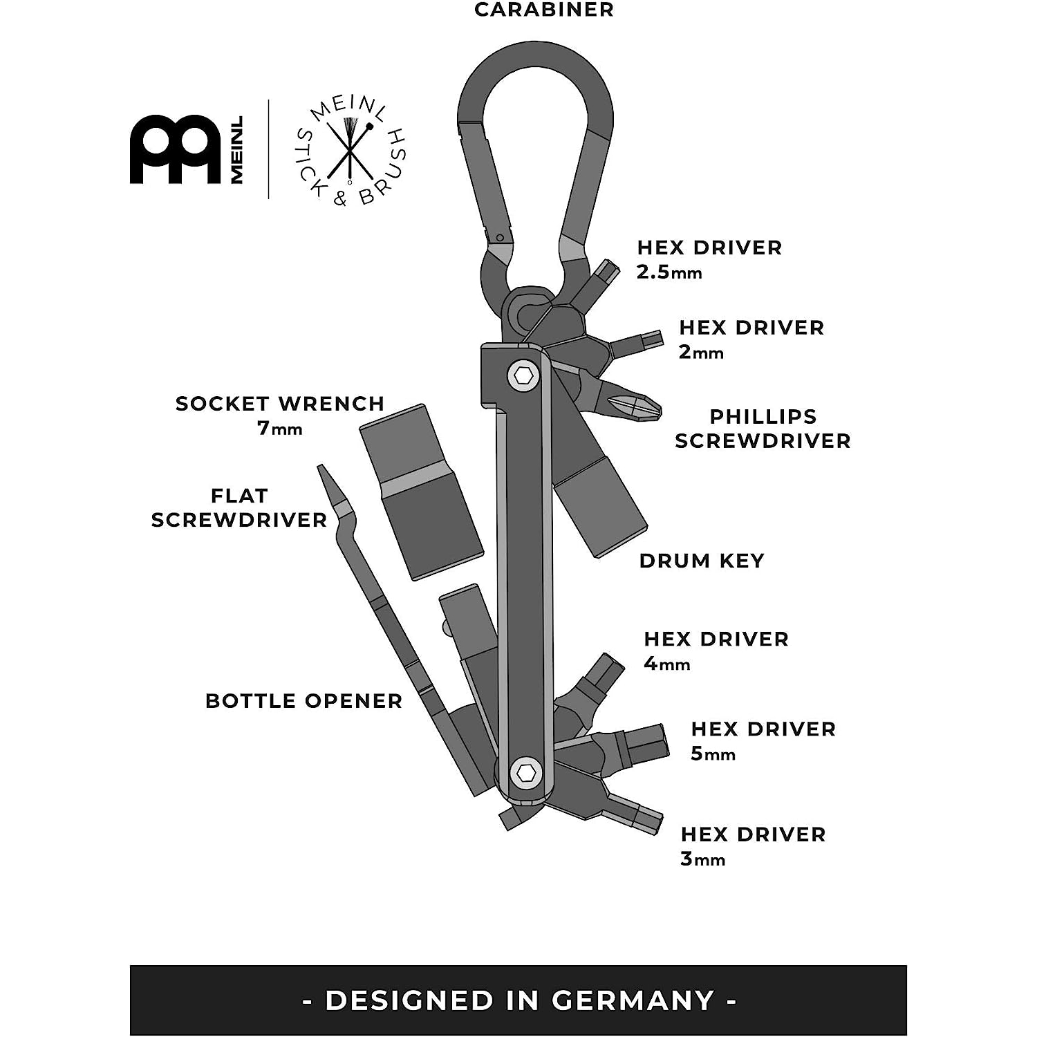 Meinl Stick & Brush Drum Tech Multi Tool doremusic