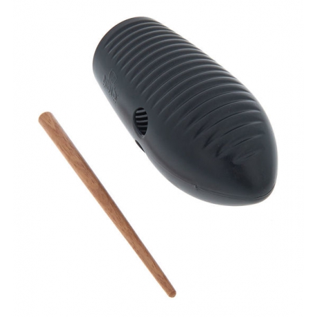 Güiro Piccolo Nino Percussion - Nero, In Plastica ABS, Con Raschietto, Per Bambini Dai 3 Anni - Foto 3