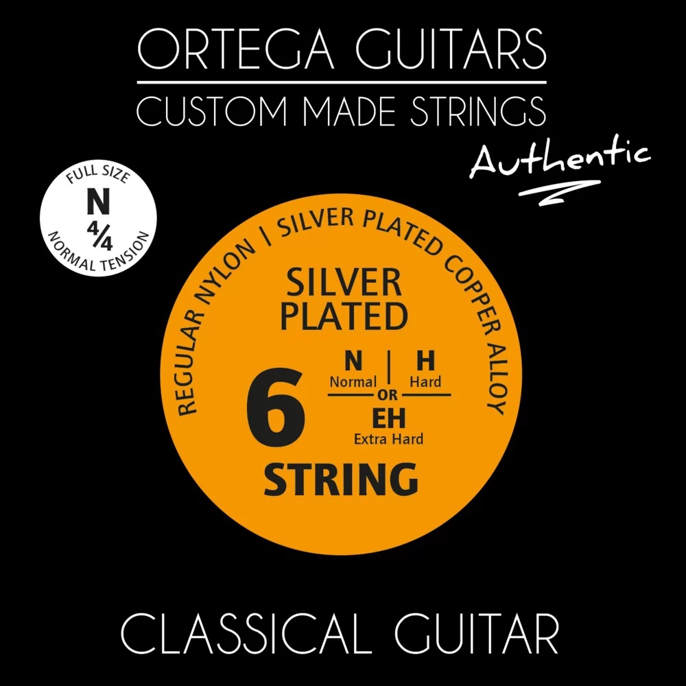 Ortega NYA44N Regular Nylon Authentic 4/4 Set Klasik Gitar Teli (Normal  Tension 028/043)