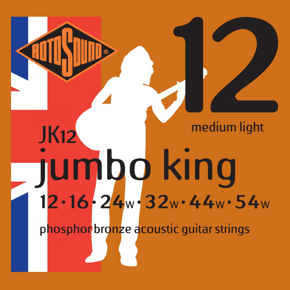 Rotosound JK12 Jumbo King Akustik Gitar Teli 12 54