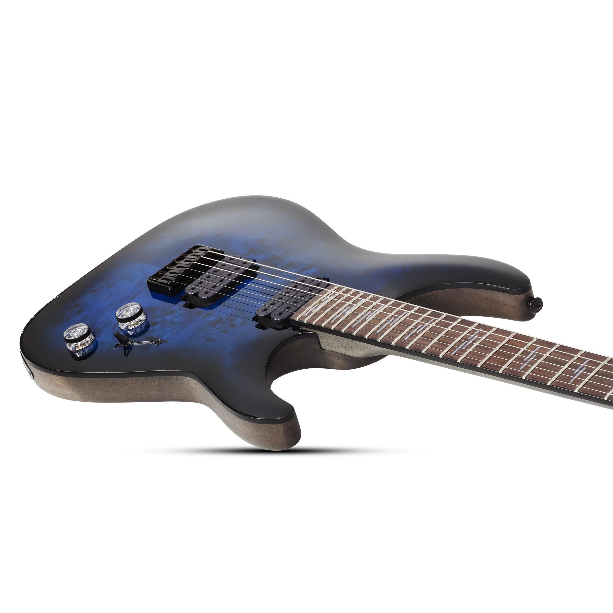 Schecter Omen Elite-6 Elektro Gitar (See Thru Blue Burst)