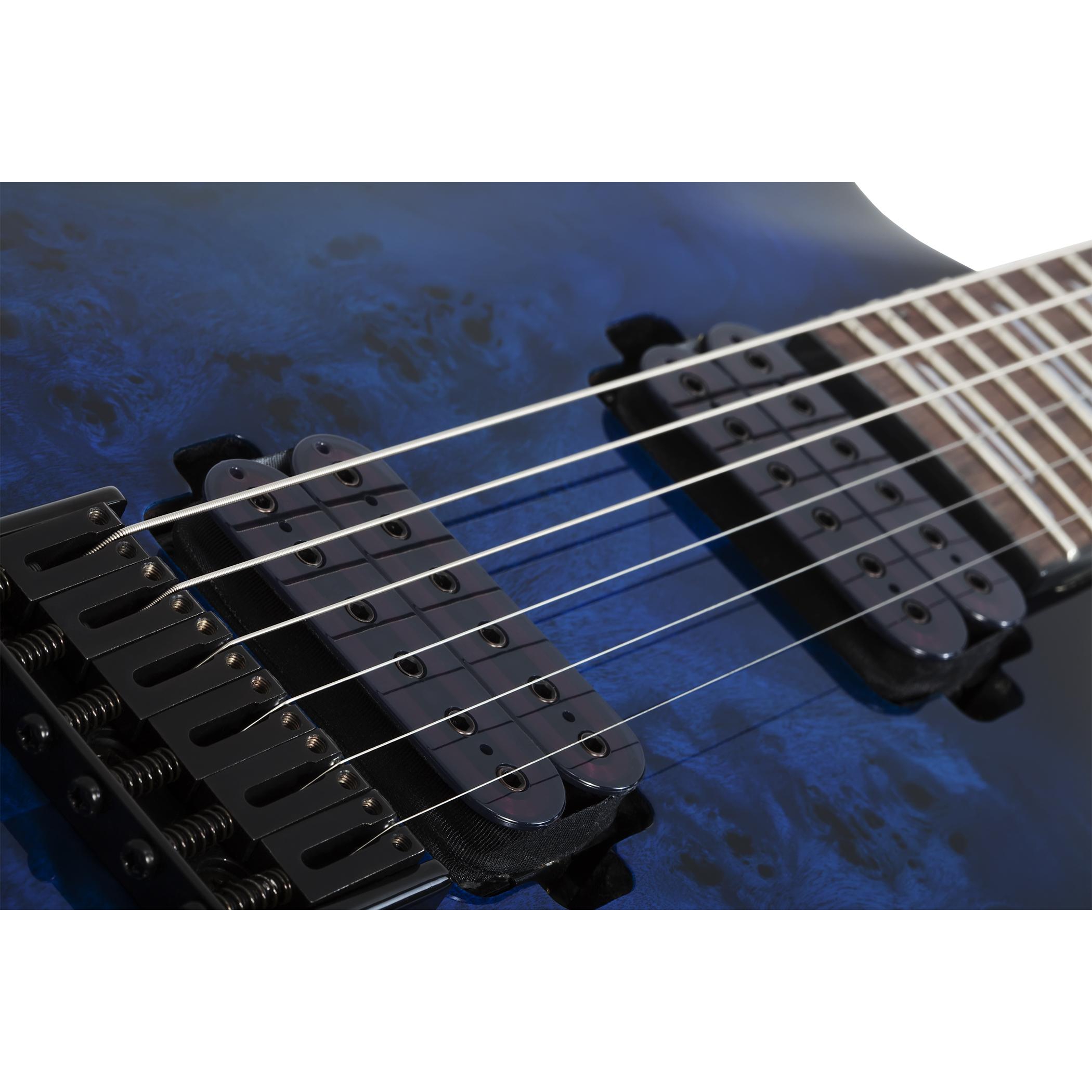 Schecter Omen Elite-6 Elektro Gitar (See Thru Blue Burst)