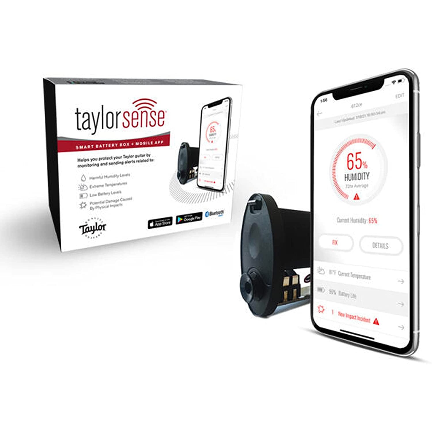 Taylor TaylorSense Battery Box ve Mobile App