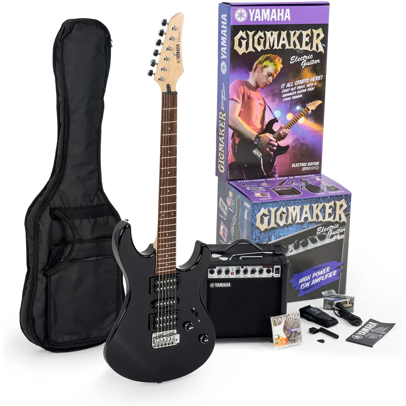 Yamaha ERG 121 GPII Gigmaker Elektro Gitar Seti (Siyah)