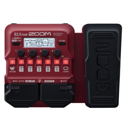 Zoom B1x FOUR Expression Pedallı Bass Multi-Efekt Prosesörü Zoom B1x FOUR Expression Pedallı Bass Multi-Efekt Prosesörü